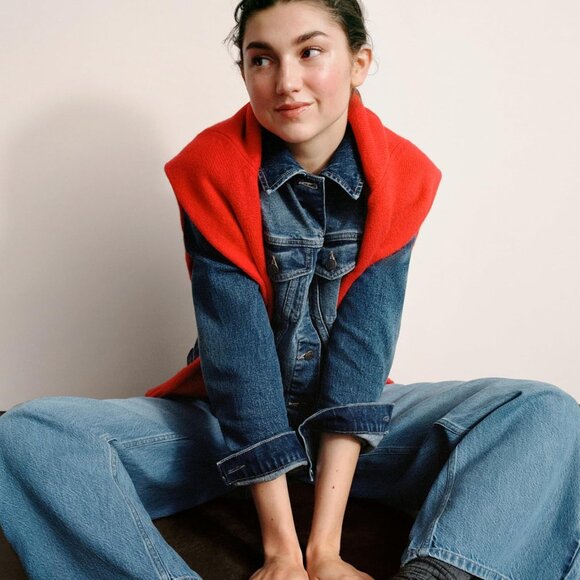 Women's Mid-Rise Wide Leg Jeans Soft Denim Recycled Cotton Casual Comfort - Picture 6 of 8